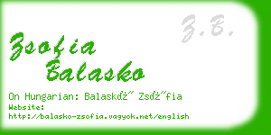 zsofia balasko business card