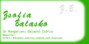zsofia balasko business card